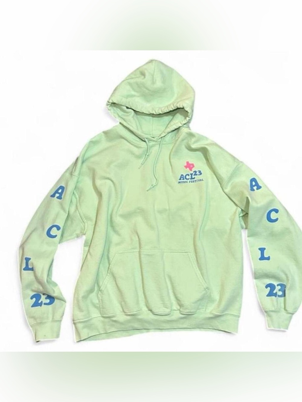 Austin City Limits ACL 23 Music Festival Hoodie Mens XL Mint Green